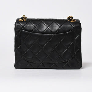CHANEL シャネル ミニマトラッセ17 Sフラップ Sチェーンショルダーバッグ A01115 1番台 ココマーク ラムスキン ブラック ゴールド金具 美品 中古 4a009158