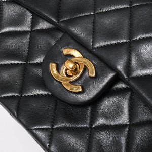 CHANEL シャネル ミニマトラッセ17 Sフラップ Sチェーンショルダーバッグ A01115 1番台 ココマーク ラムスキン ブラック ゴールド金具 美品 中古 4a009158