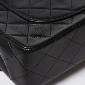 極美品 CHANEL シャネル マトラッセ23 Wフラップ Wチェーンショルダーバッグ 2番台 ココマーク ラムスキン ブラック 中古 4a009159
