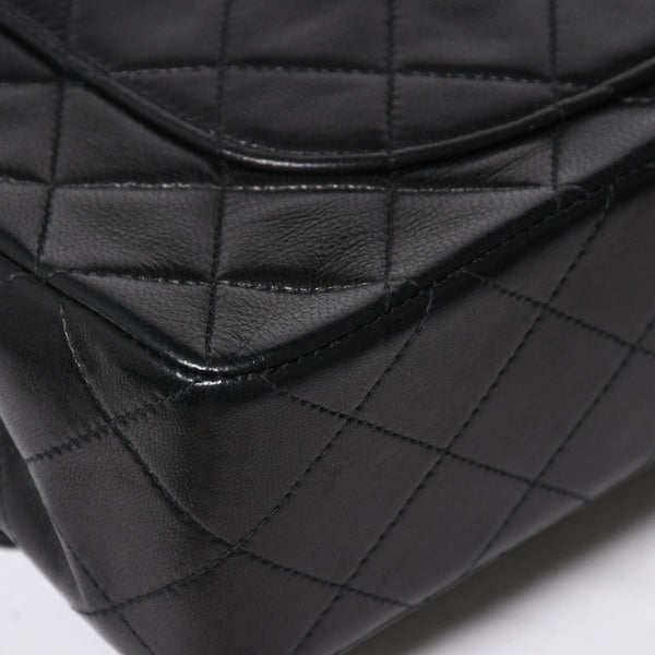 極美品 CHANEL シャネル マトラッセ23 Wフラップ Wチェーンショルダーバッグ 2番台 ココマーク ラムスキン ブラック 中古 4a009159