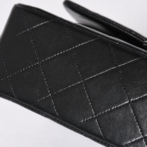 極美品 CHANEL シャネル マトラッセ23 Wフラップ Wチェーンショルダーバッグ 2番台 ココマーク ラムスキン ブラック 中古 4a009159