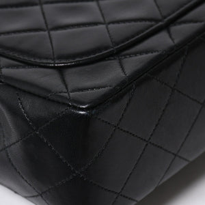 極美品 CHANEL シャネル ショルダーバッグ MINI SQUARE 17 ミニスクエア 17 チェーンショルダーバッグ ブラック ラムスキン ゴールド金具 1番台 中古 4a009157
