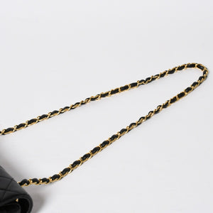 極美品 CHANEL シャネル マトラッセ23 Wフラップ Wチェーンショルダーバッグ 2番台 ココマーク ラムスキン ブラック 中古 4a009159