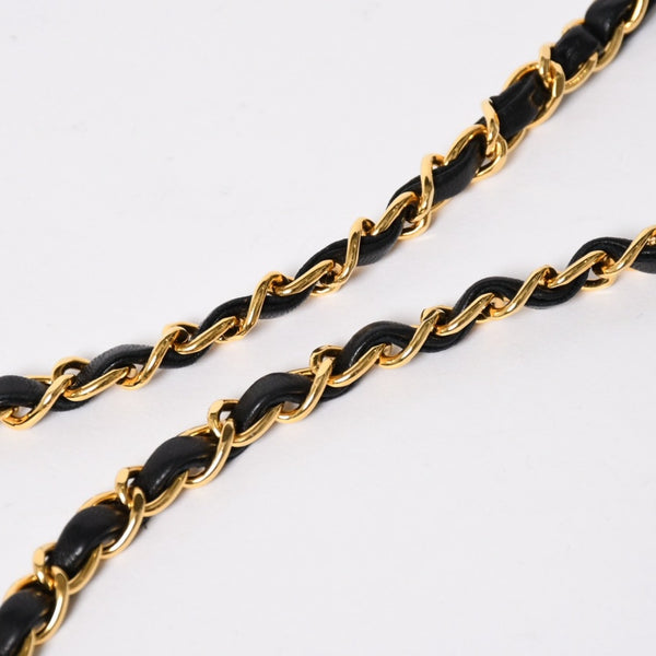 極美品 CHANEL シャネル マトラッセ23 Wフラップ Wチェーンショルダーバッグ 2番台 ココマーク ラムスキン ブラック 中古 4a009159
