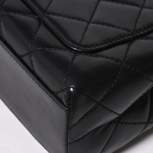 極美品 CHANEL シャネル ケリー型 ハンドバッグ トップハンドル 5番台 ラムスキン ブラック ゴールド金具 中古 4a009170