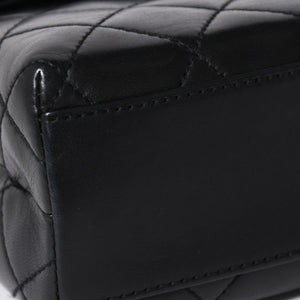 極美品 CHANEL シャネル ケリー型 ハンドバッグ トップハンドル 5番台 ラムスキン ブラック ゴールド金具 中古 4a009170