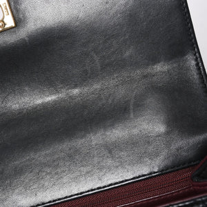 極美品 CHANEL シャネル ケリー型 ハンドバッグ トップハンドル 5番台 ラムスキン ブラック ゴールド金具 中古 4a009170