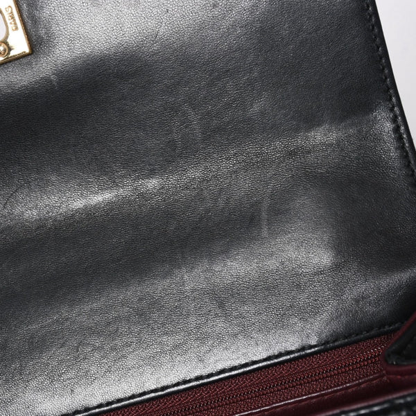 極美品 CHANEL シャネル ケリー型 ハンドバッグ トップハンドル 5番台 ラムスキン ブラック ゴールド金具 中古 4a009170