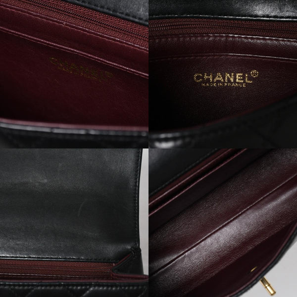 極美品 CHANEL シャネル ケリー型 ハンドバッグ トップハンドル 5番台 ラムスキン ブラック ゴールド金具 中古 4a009170