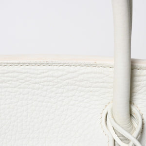 HERMES エルメス BIRKIN バーキン30 ハンドバッグ ホワイト トリヨンクレマンス ゴールド金具 ◻︎O刻印 美品 中古 4a009164