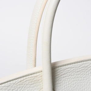 HERMES エルメス BIRKIN バーキン30 ハンドバッグ ホワイト トリヨンクレマンス ゴールド金具 ◻︎O刻印 美品 中古 4a009164