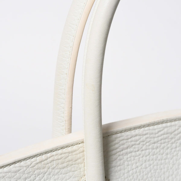 HERMES エルメス BIRKIN バーキン30 ハンドバッグ ホワイト トリヨンクレマンス ゴールド金具 ◻︎O刻印 美品 中古 4a009164