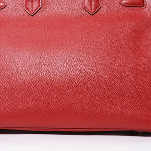 極美品 HERMES エルメス Haut a Courroies 32 オータクロア 32 ハンドバッグ ルージュカザック クシュベル □D刻 SV金具 内縫い 中古 4a009151