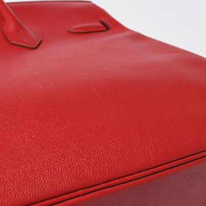 極美品 HERMES エルメス Haut a Courroies 32 オータクロア 32 ハンドバッグ ルージュカザック クシュベル □D刻 SV金具 内縫い 中古 4a009151