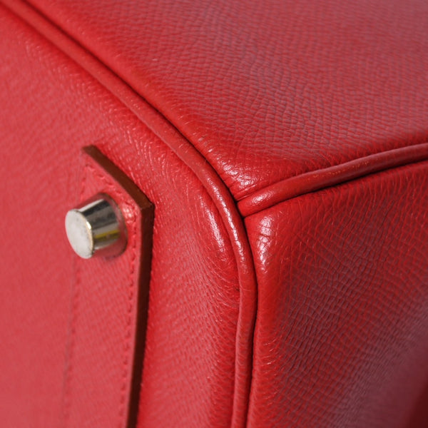極美品 HERMES エルメス Haut a Courroies 32 オータクロア 32 ハンドバッグ ルージュカザック クシュベル □D刻 SV金具 内縫い 中古 4a009151
