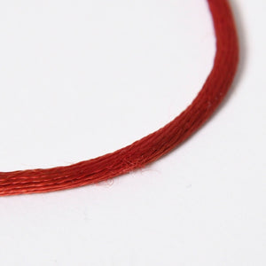 Very good condition CHROME HEARTS KZ bracelet satin cord silver 925 red silver hardware used 4a009195