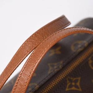 極美品 LOUIS VUITTON ルイヴィトン パピヨン26 ハンドバッグ M51366 モノグラム ブラウン レザー ゴールド金具 旧型 中古 4a009611