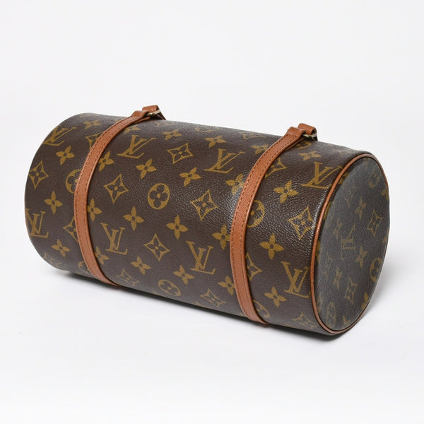 極美品 LOUIS VUITTON ルイヴィトン パピヨン26 ハンドバッグ M51366 モノグラム ブラウン レザー ゴールド金具 旧型 中古 4a009611