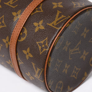 極美品 LOUIS VUITTON ルイヴィトン パピヨン26 ハンドバッグ M51366 モノグラム ブラウン レザー ゴールド金具 旧型 中古 4a009611