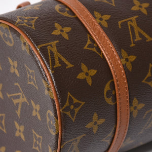 極美品 LOUIS VUITTON ルイヴィトン パピヨン26 ハンドバッグ M51366 モノグラム ブラウン レザー ゴールド金具 旧型 中古 4a009611