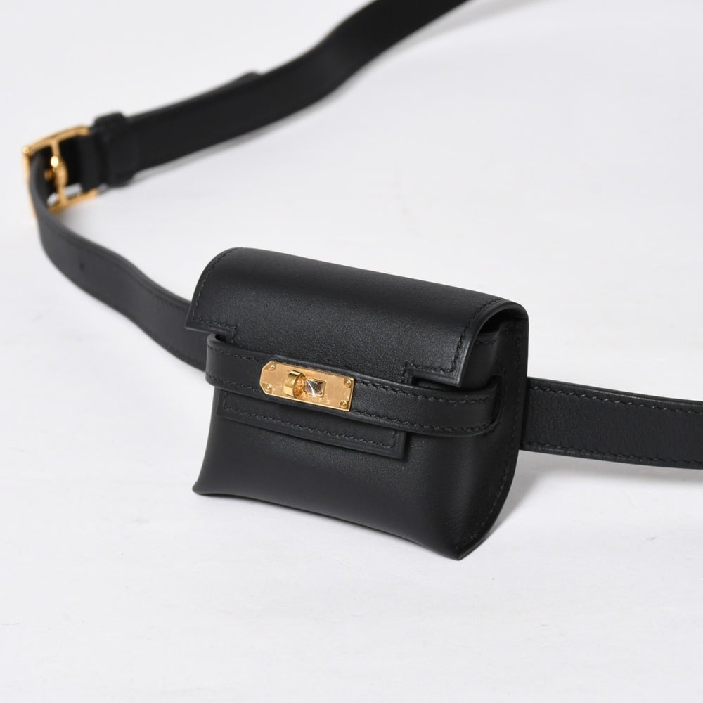 Like new HERMES Kelly Move Shoulder bag B engraved Noir Swift Banana Kelly 2023 GD metal fittings Used 4a009149