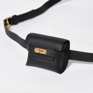 新品同様 HERMES エルメス Kelly Move ケリームーヴ ショルダーバッグ B刻印 ノワール スイフト バナナケリー 2023年製 GD金具 中古 4a009149