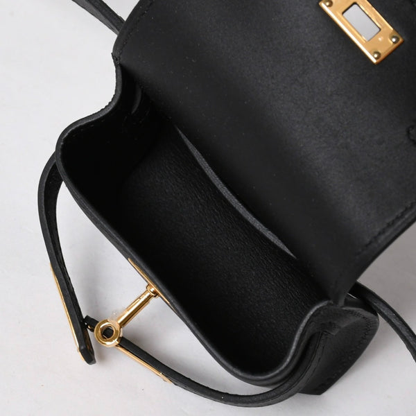 新品同様 HERMES エルメス Kelly Move ケリームーヴ ショルダーバッグ B刻印 ノワール スイフト バナナケリー 2023年製 GD金具 中古 4a009149