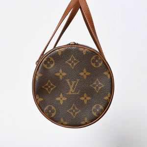 極美品 LOUIS VUITTON ルイヴィトン パピヨン26 ハンドバッグ M51366 モノグラム ブラウン レザー ゴールド金具 旧型 中古 4a009612