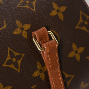 極美品 LOUIS VUITTON ルイヴィトン パピヨン26 ハンドバッグ M51366 モノグラム ブラウン レザー ゴールド金具 旧型 中古 4a009612