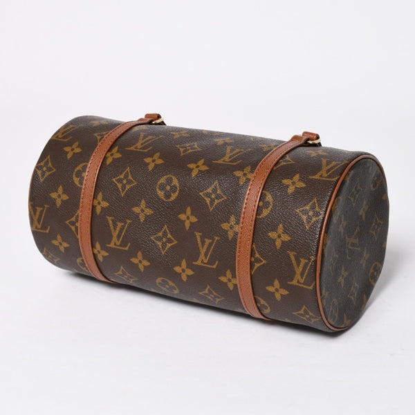 極美品 LOUIS VUITTON ルイヴィトン パピヨン26 ハンドバッグ M51366 モノグラム ブラウン レザー ゴールド金具 旧型 中古 4a009612