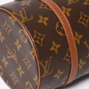 極美品 LOUIS VUITTON ルイヴィトン パピヨン26 ハンドバッグ M51366 モノグラム ブラウン レザー ゴールド金具 旧型 中古 4a009612
