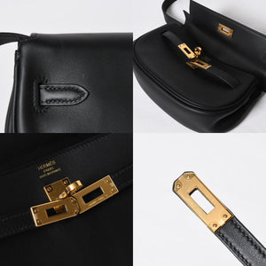 新品同様 HERMES エルメス Kelly Move ケリームーヴ ショルダーバッグ B刻印 ノワール スイフト バナナケリー 2023年製 GD金具 中古 4a009149