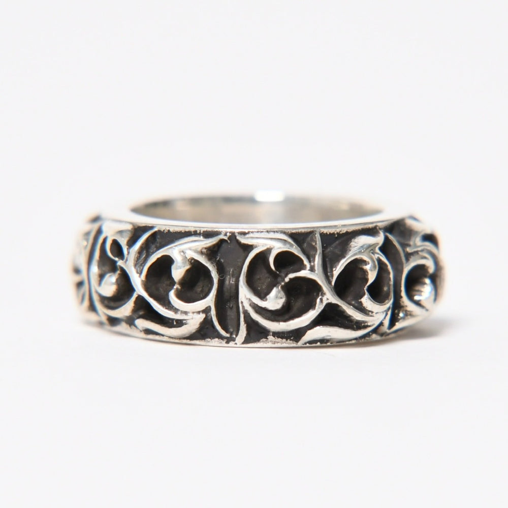 新品同様 CHROME HEARTS クロムハーツ ETRNITY VINE BAND エタニティ ヴァイン バンド リング 重量約11.53g サイズ7号 シルバー925 中古 4a009359