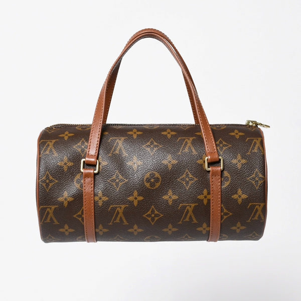 極美品 LOUIS VUITTON ルイヴィトン パピヨン26 ハンドバッグ M51366 モノグラム ブラウン レザー ゴールド金具 旧型 中古 4a009612