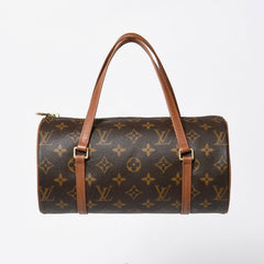 極美品 LOUIS VUITTON ルイヴィトン パピヨン26 ハンドバッグ M51366 モノグラム ブラウン レザー ゴールド金具 旧型 中古 4a009597