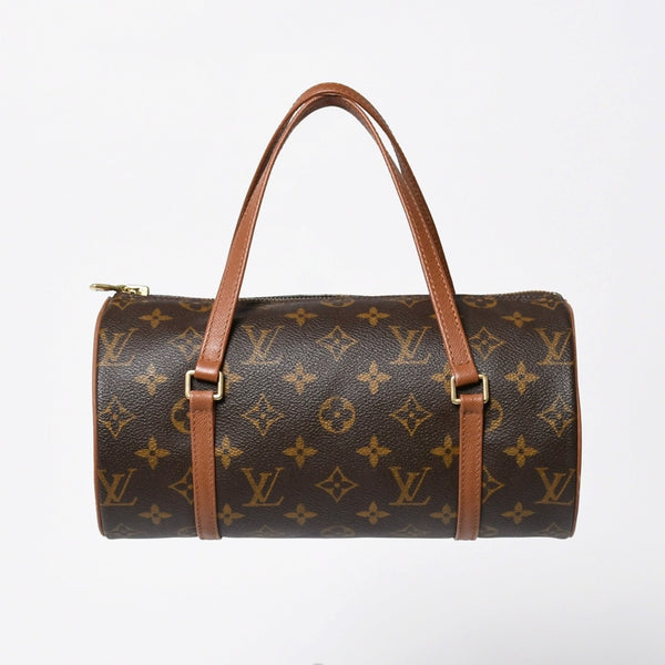 極美品 LOUIS VUITTON ルイヴィトン パピヨン26 ハンドバッグ M51366 モノグラム ブラウン レザー ゴールド金具 旧型 中古 4a009597
