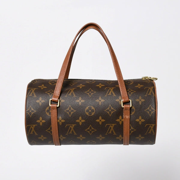 極美品 LOUIS VUITTON ルイヴィトン パピヨン26 ハンドバッグ M51366 モノグラム ブラウン レザー ゴールド金具 旧型 中古 4a009597