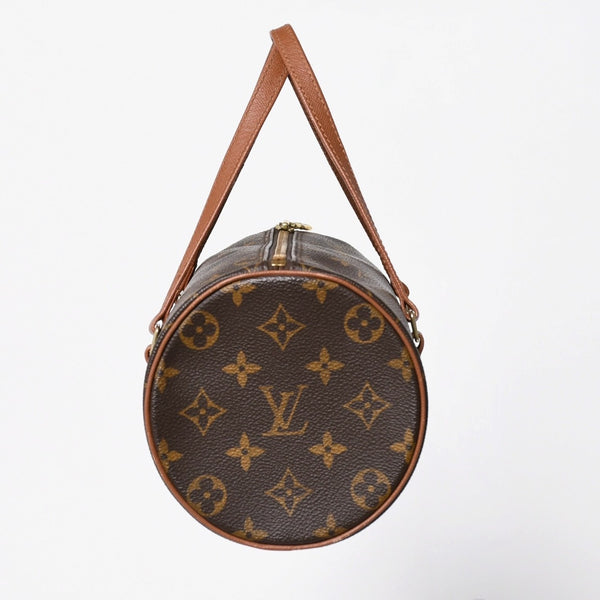 極美品 LOUIS VUITTON ルイヴィトン パピヨン26 ハンドバッグ M51366 モノグラム ブラウン レザー ゴールド金具 旧型 中古 4a009597