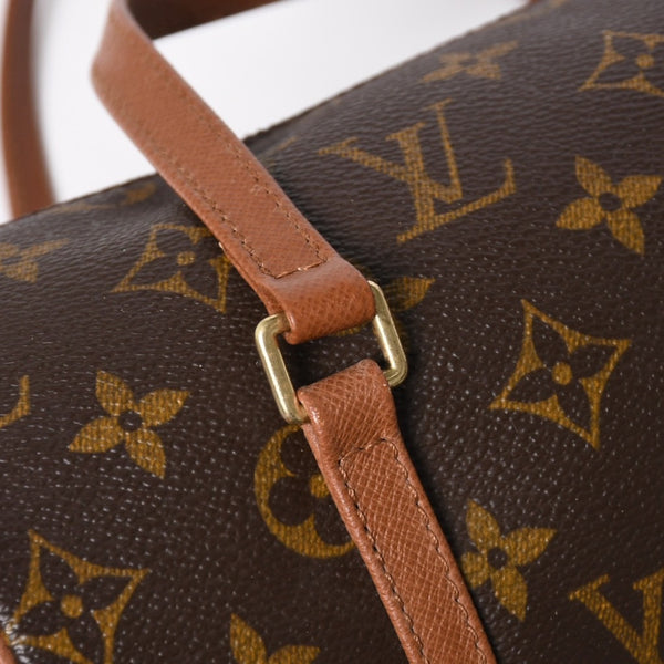 極美品 LOUIS VUITTON ルイヴィトン パピヨン26 ハンドバッグ M51366 モノグラム ブラウン レザー ゴールド金具 旧型 中古 4a009597