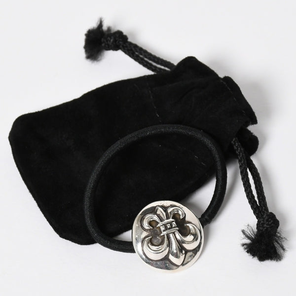 CHROME HEARTES Chrome Hearts BS Flare Hair Rubber Black Silver 925 Concho Hair Accessory Silver Hardware Good Condition Used 4a009358
