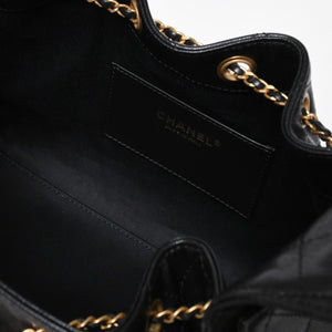新品同様 CHANEL シャネル シャネル25 スモール ハンドバッグ ランダム番台 ココマーク キャビアスキン ゴールド金具 ブラック 中古 4a009154