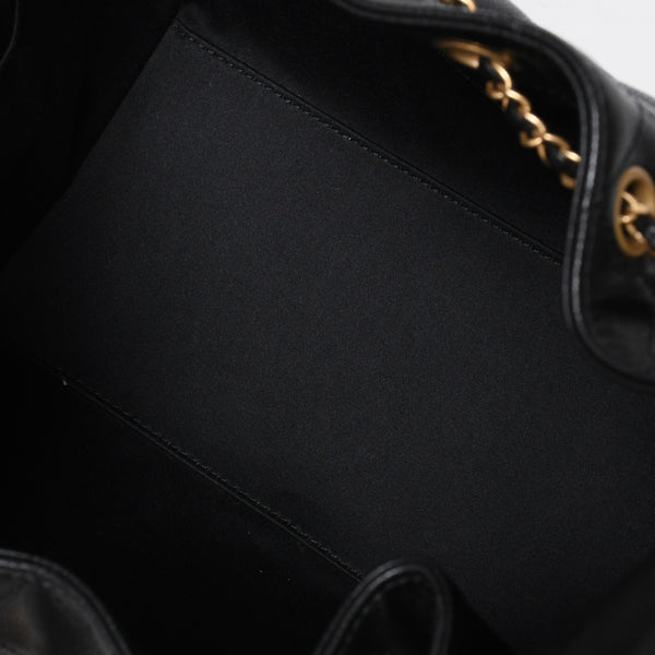 新品同様 CHANEL シャネル シャネル25 スモール ハンドバッグ ランダム番台 ココマーク キャビアスキン ゴールド金具 ブラック 中古 4a009154