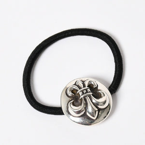 CHROME HEARTES Chrome Hearts BS Flare Hair Rubber Black Silver 925 Concho Hair Accessory Silver Hardware Good Condition Used 4a009358