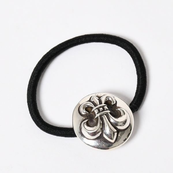CHROME HEARTES Chrome Hearts BS Flare Hair Rubber Black Silver 925 Concho Hair Accessory Silver Hardware Good Condition Used 4a009358