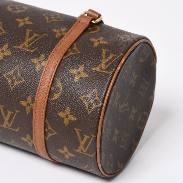 極美品 LOUIS VUITTON ルイヴィトン パピヨン26 ハンドバッグ M51366 モノグラム ブラウン レザー ゴールド金具 旧型 中古 4a009597