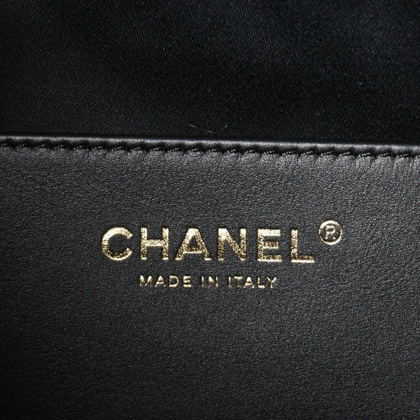 新品同様 CHANEL シャネル シャネル25 スモール ハンドバッグ ランダム番台 ココマーク キャビアスキン ゴールド金具 ブラック 中古 4a009154