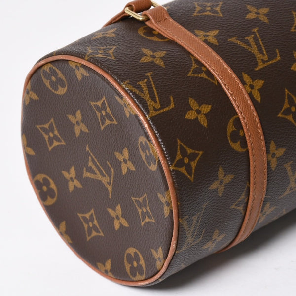 極美品 LOUIS VUITTON ルイヴィトン パピヨン26 ハンドバッグ M51366 モノグラム ブラウン レザー ゴールド金具 旧型 中古 4a009597