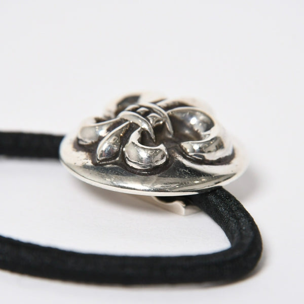 CHROME HEARTES Chrome Hearts BS Flare Hair Rubber Black Silver 925 Concho Hair Accessory Silver Hardware Good Condition Used 4a009358