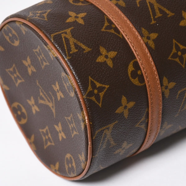 極美品 LOUIS VUITTON ルイヴィトン パピヨン26 ハンドバッグ M51366 モノグラム ブラウン レザー ゴールド金具 旧型 中古 4a009597