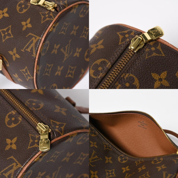 極美品 LOUIS VUITTON ルイヴィトン パピヨン26 ハンドバッグ M51366 モノグラム ブラウン レザー ゴールド金具 旧型 中古 4a009597